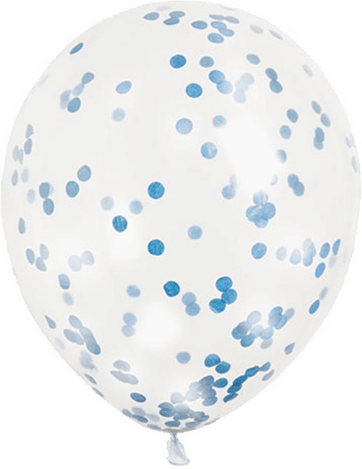 Ballongkungen Konfettiballonger Mørkblå 6-pakning