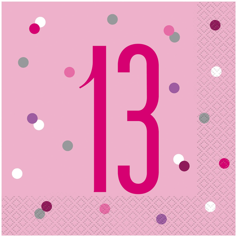 Unique Party Papirservietter Tallet 13 Rosa