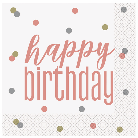 Unique Party Happy Birthday Servietter