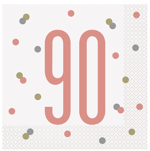 Unique Party Servietter Hvite med Prikker