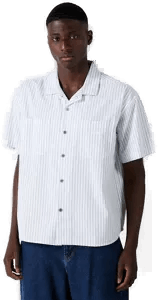 Obey Bigwig Stripet skjorte Hvit XS