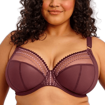 Elomi Matilda Underwired Plunge Bra Mørkrød