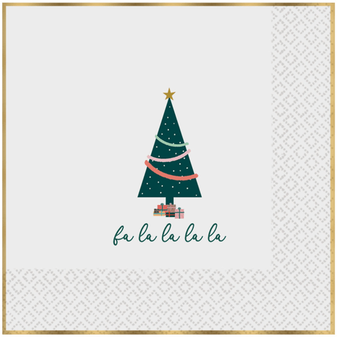 Riethmüller Servietter Juletre med Gullkant