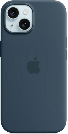 Apple iPhone 15 Silikondeksel med MagSafe - Storm Blue
