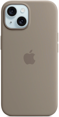 Apple MagSafe silikonetui iPhone 15 Leirbrun