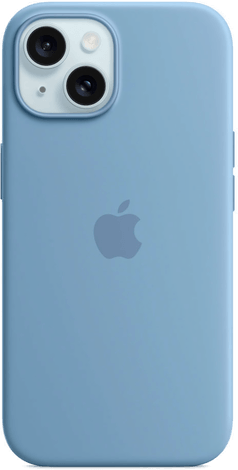 Apple MagSafe silikonetui iPhone 15 - Vinterblå