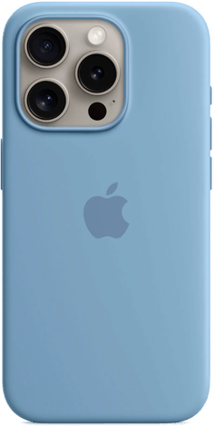 Apple MagSafe Silikondeksel iPhone 15 Pro Vinterblå