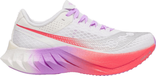 Saucony Endorphin Pro 4 W Løpesko White/Crocus