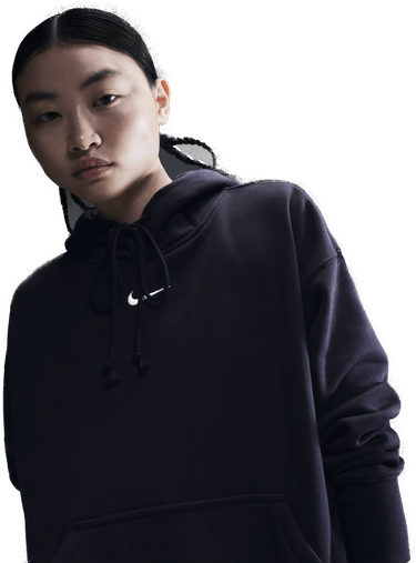 Nike Phoenix Fleece hettegenser dame - Svart