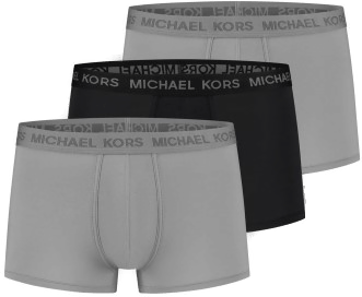 Michael Kors 3P Supreme Touch Trunks Grå/Svart