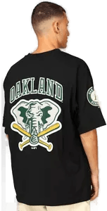 New Era Oakland t-skjorte Grå Unisex L