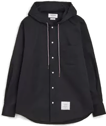 Thom Browne Long Sleeve Hooded Overshirt