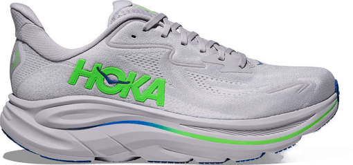 Hoka Clifton 10 Ash Grey / Neon Green