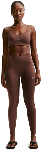 Nike One Dri-FIT leggings dame - Brun