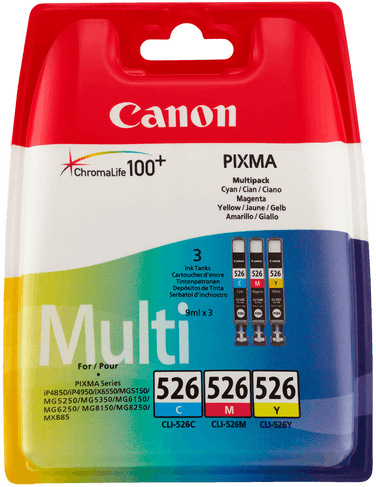 Canon CLI-526 Multipack Blekkpatron Cyan/Magenta/Gul