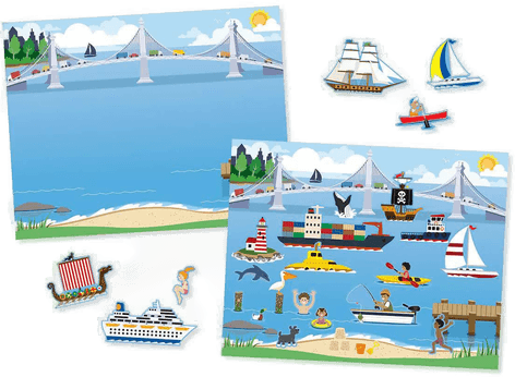 Melissa & Doug Reusable Sticker Pad Vehicles