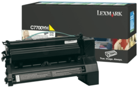 Lexmark C7700YH Tonerkassett gul 10.000 sider
