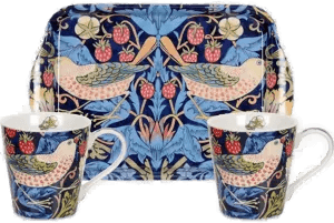 Pimpernel Strawberry Thief kopp og brikksett