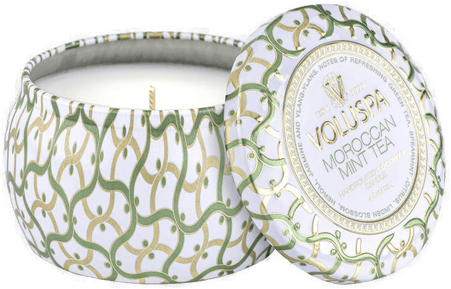Voluspa Mini Tin Duftlys Moroccan Mint Tea