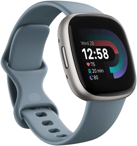 Fitbit Versa 4 - Fosseblå/Platina