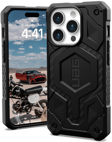 Urban Armor Gear Monarch Pro MagSafe iPhone 15 Pro Carbon Fiber