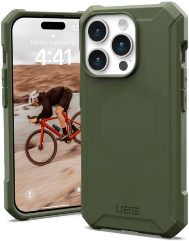 Urban Armor Gear Essential Armor MagSafe-deksel iPhone 15 Pro Olive Drab