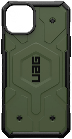 Urban Armor Gear Pathfinder MagSafe-deksel iPhone 15 Plus Olive Drab