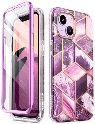 Supcase Cosmo iPhone 14 Plus Deksel Purple Marble