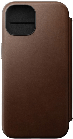 Nomad Goods Modern Folio Etui iPhone 15 Brun