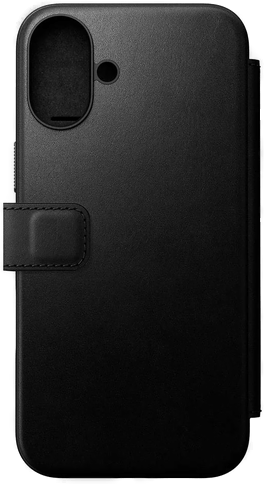 Nomad Modern Leather Folio iPhone 16 Plus - Svart