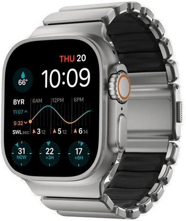 Nomad Stratos Band - Natural Titanium - Black