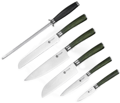 Hexclad Hybrid knivsett 6 deler