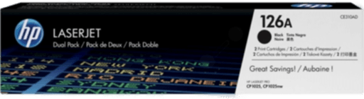 HP 126A Tonerkassett Svart 2-pak