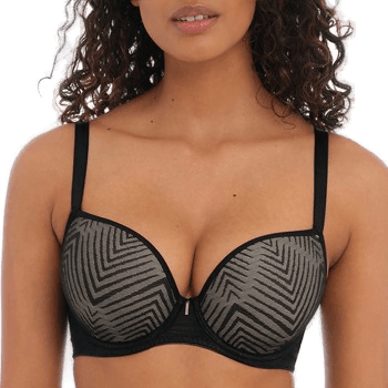 Freya Tailored Uw Moulded Plunge BH Svart