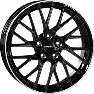 Monaco GP11 Gloss Black  Polished lip 8x18 5/112 ET45 B66.5