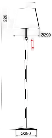 Aluminor Store gulvlampe