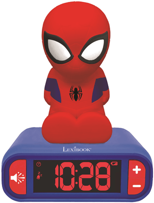Lexibook Spider-Man vekkerklokke med nattlys 3D