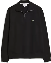 Lacoste Rib Interlock Half Zip Black