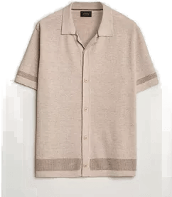 Brioni Cuban Shirt Beige