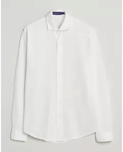 Ralph Lauren Purple Label Pique Skjorte Hvit