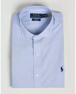 Ralph Lauren Slim Fit Poplin Skjorte Lyseblå