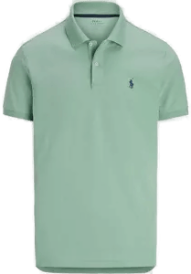 Ralph Lauren Tailored Fit Pique Mintgrønn XXL