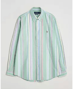 Ralph Lauren Custom Fit Oxford Skjorte Grøn/ lilla
