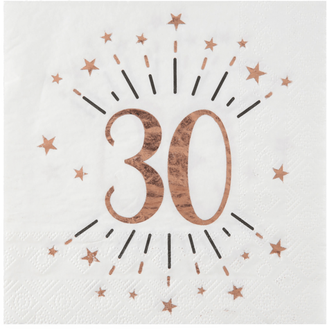 Santex Servietter Sparkling Roségull 30