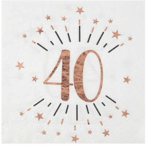 Santex Servietter Sparkling Tall Roségull