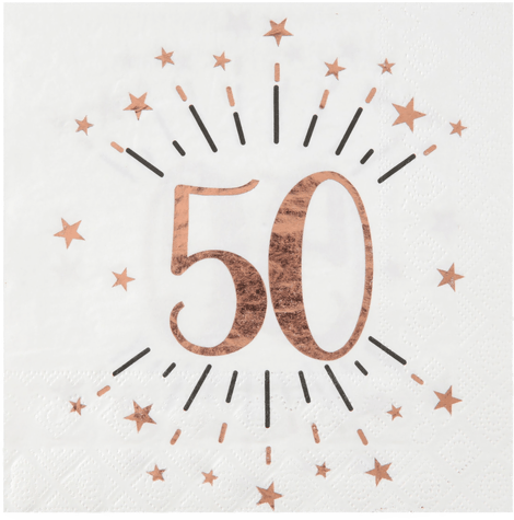 Santex Servietter Roségull 50 stk