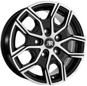 Racer Carver Shiny Black Machined Face 5.5x15 4/100 ET45