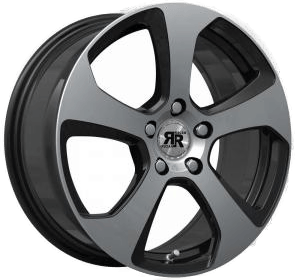 Racer Five Bright Black Machined Face 8x18 5/100 ET35 B57.1