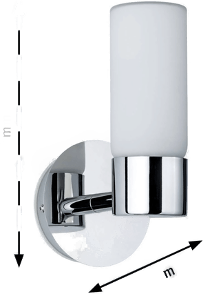 Paulmann Eleon vegglampe krom/opal