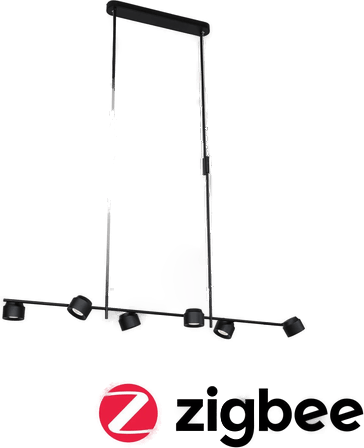 Paulmann LED-hengelampe Puric Pane, svart